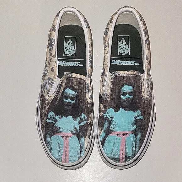 Vans Slip-On Sneakers with Teal and Pink Graphic - Picture 1 of 3